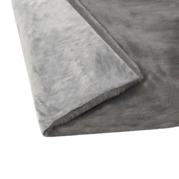 Couverture 100x150 Cm Fausse Fourrure De Lapin Gris Foncé 8 Couverture 100x150 Cm Fausse Fourrure De Lapin Gris Foncé – Image 6