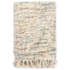 Couverture 125 X 150 Cm Rose/Blanc/Gris