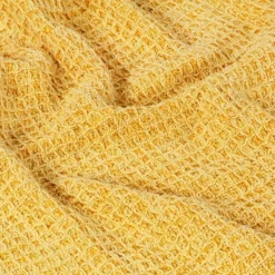 Couverture En Coton 125 X 150 Cm Jaune Moutarde -Lit Magique Soldes Magasin couverture en coton 125 x 150 cm jaune moutarde 3666722519892 586866