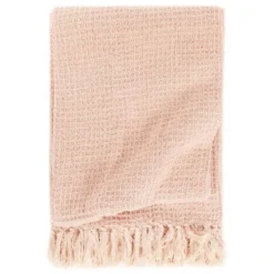 Couverture En Coton 125 X 150 Cm Vieux Rose