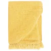 Couverture En Coton 160 X 210 Cm Jaune Moutarde -Lit Magique Soldes Magasin couverture en coton 160 x 210 cm jaune moutarde 3666722519885 586869