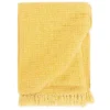 Couverture En Coton 220 X 250 Cm Jaune Moutarde -Lit Magique Soldes Magasin couverture en coton 220 x 250 cm jaune moutarde 3666722519878 586874
