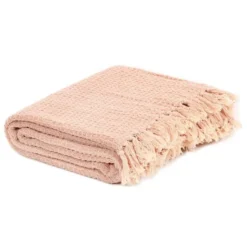 Couverture En Coton 220 X 250 Cm Vieux Rose -Lit Magique Soldes Magasin couverture en coton 220 x 250 cm vieux rose 8718475734055 586892