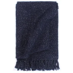 Couverture En Lurex 125 X 150 Cm Bleu Marine