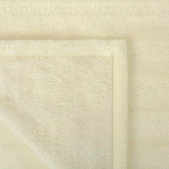 Couverture Fausse Fourrure Crème 100 X 150 Cm 5 Couverture Fausse Fourrure Crème 100 X 150 Cm – Image 3