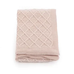 Couverture Tricotée Coton 130 X 171 Cm Design Tartan Rose -Lit Magique Soldes Magasin couverture tricotee coton 130 x 171 cm design tartan rose 8718475572626 606355