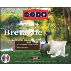 DODO Oreiller Naturel BRETAGNE 60x60cm -Lit Magique Soldes Magasin dodo oreiller naturel bretagne 60x60cm 3307410009911 427245