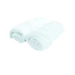 DOUX NID Lot De 2 Draps Housse Blanc 70x140 Cm