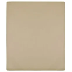 Drap-housse Jersey Taupe 100x200 Cm Coton