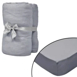 Drap-housse Pour Lits à Eau 2 Pcs 200x200 Cm Coton Jersey Gris