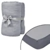 Drap-housse Pour Lits à Eau 2 Pcs 200x220 Cm Coton Jersey Gris