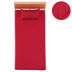 Draps De Lit 2 Pcs Polaire En Polyester 100x200 Cm Bordeaux
