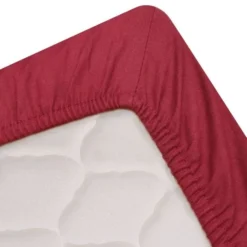 Draps De Lit 2 Pièces 140 X 200 Cm Coton Bordeaux -Lit Magique Soldes Magasin draps de lit 2 pieces 140 x 200 cm coton bordeaux 8718475515012 1268746