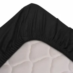 Draps De Lit 2 Pièces 90 X 200 Cm Coton Noir -Lit Magique Soldes Magasin draps de lit 2 pieces 90 x 200 cm coton noir 8718475514855 1268734