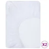 Draps-housses Imperméables 2 Pcs Coton 120x200 Cm Blanc -Lit Magique Soldes Magasin draps housses impermeables 2 pcs coton 120x200 cm blanc 8720286229934 720889