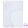 Draps-housses Imperméables 2 Pcs Coton 80x200 Cm Blanc -Lit Magique Soldes Magasin draps housses impermeables 2 pcs coton 80x200 cm blanc 8720286229903 720689