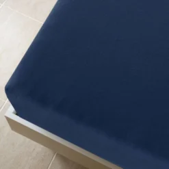 Draps-housses Jersey 2 Pcs Bleu Marine 180x200 Cm Coton -Lit Magique Soldes Magasin draps housses jersey 2 pcs bleu marine 180x200 cm coton 3666722819435 1456664