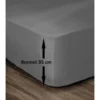 LOVELY HOME Drap Housse 100% Coton 180x200cm - Bonnet 35cm - Gris Foncé -Lit Magique Soldes Magasin lovely home drap housse 100 coton 180x200cm bonnet 35cm gris fonce 5037632620189 564873