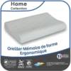 NO NAME Oreiller Mémoire De Forme Ergonomique - Blanc -Lit Magique Soldes Magasin no name oreiller memoire de forme ergonomique blanc 3153633470225 762338