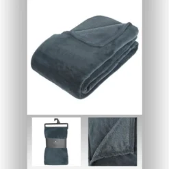 Plaid Microfibre - 180 X 230 Cm - Bleu