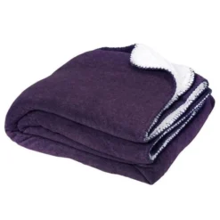 Plaid SWEET 130x150cm - 100% Polyester - Prune