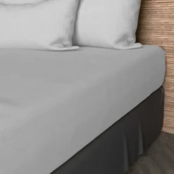 SOLEIL D'OCRE Drap Housse 200x200 Cm En Coton Uni Blanc 57 Fils/cm2