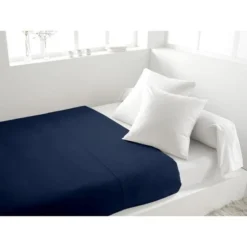 SOLEIL D'OCRE Drap Plat 100% Coton 240x290cm Marine