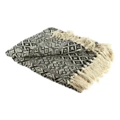 THE HOME DECO FACTORY Plaid Ethnique Frange Motif Carreaux - 120 X 150 Cm M6 -Lit Magique Soldes Magasin the home deco factory plaid ethnique frange motif carreaux 120 x 150 cm m6 3664944056119 426396