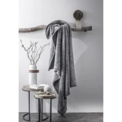 TODAY Plaid 100% Polyester FURLY Au Coin Du Feu 125x150cm - Gris